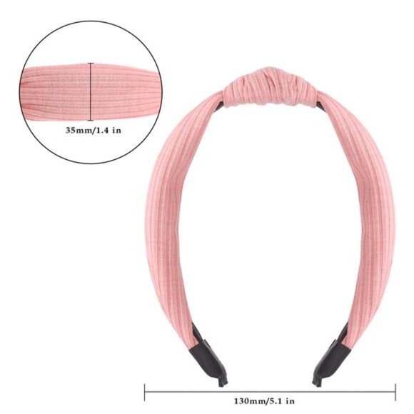 Knotted Headbands for Women Girls, 9 Pcs Wide Plain Turban Headband - Picture 5 of 7